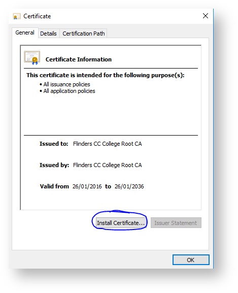 Install Certificate - image